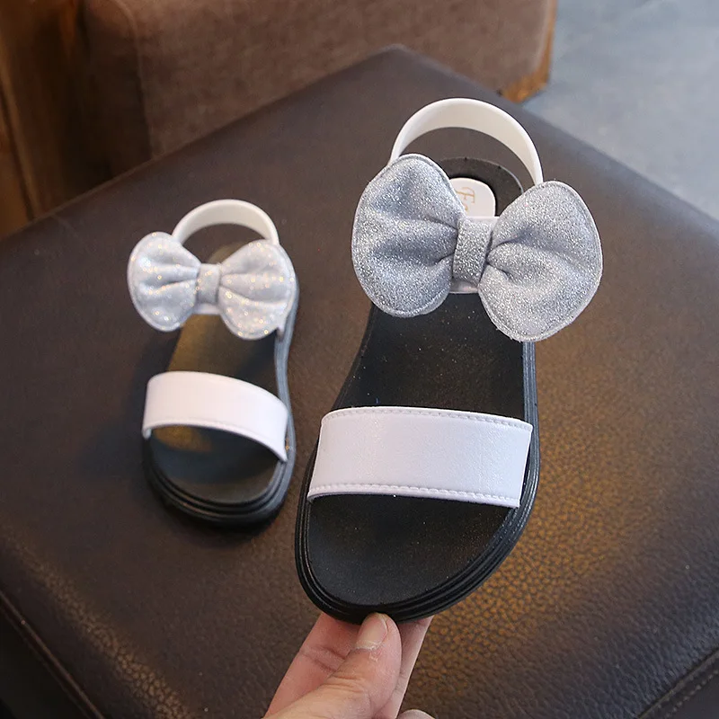 Детские сандалии с бантом пляжная обувь для девочек юбка принцессы начинающих