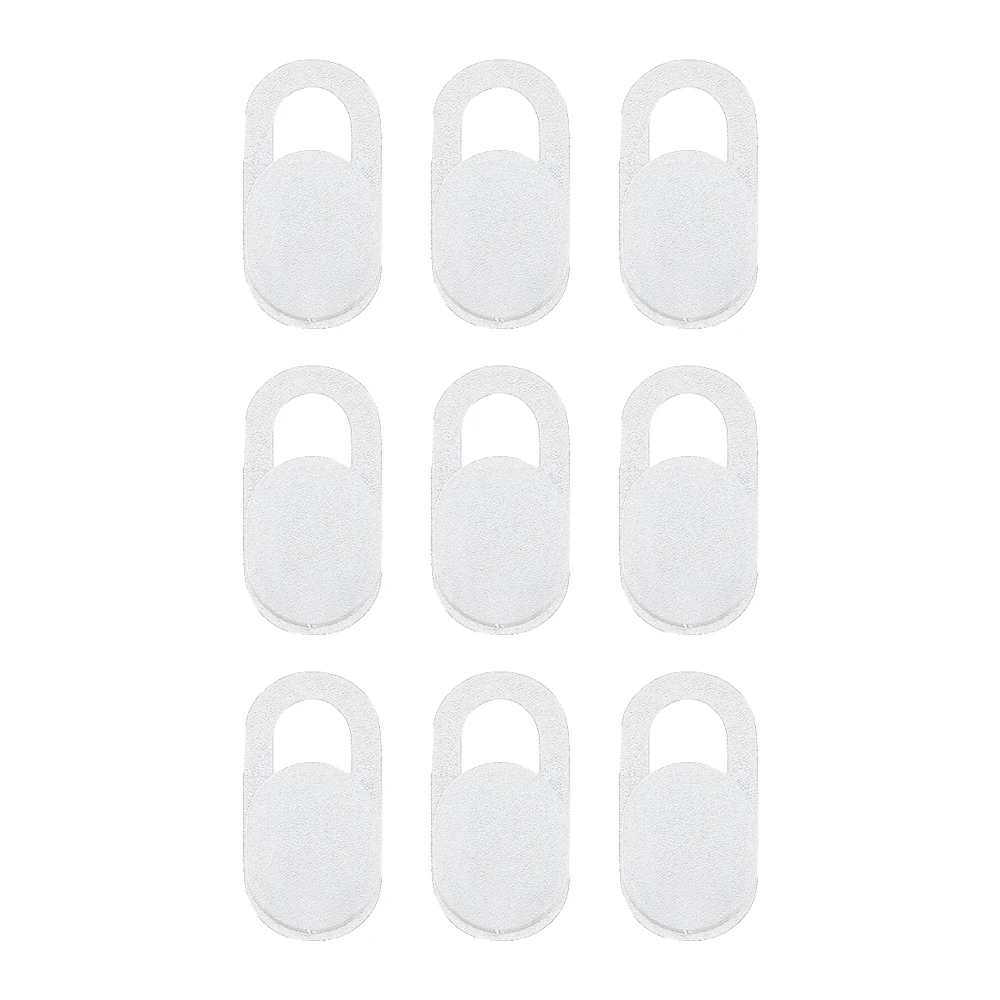 9 pcs white Магнитный слайдер для веб-камеры, крышка затвора, универсальный объектив, крышка для камеры, наклейка для веб-ноутбука, iPad, ПК, Mac, планшета, стикер конфиденциальности - Цвет: 9 pcs white