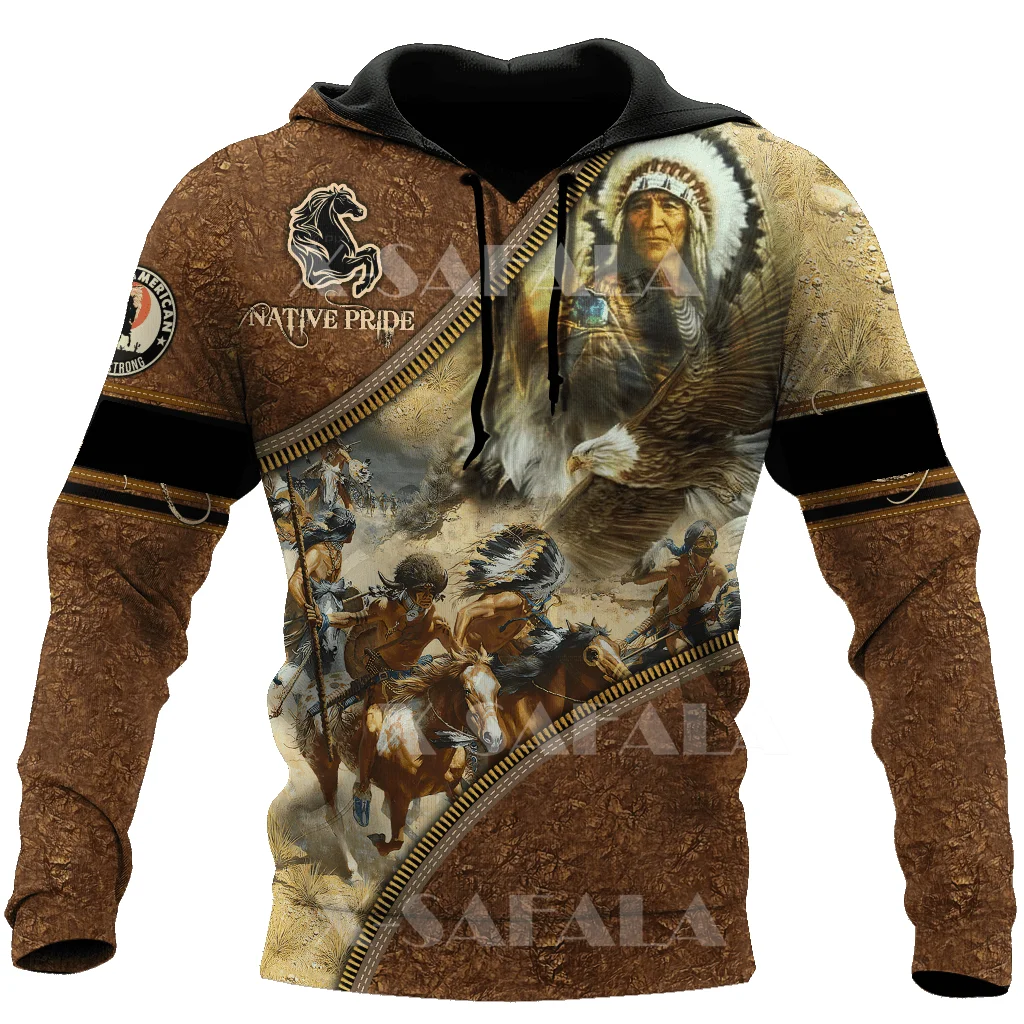 

Native Horse Feather Autumn Winter 3D All Print Hoodie Man Women Harajuku Outwear Zipper Pullover Sweatshirt Casual Unisex