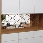 Новинка 2021, акриловые 3D зеркала для ванной комнаты с бриллиантами, необычное зеркальное украшение для гостиной, зеркальное эстетическое украшение для комнаты