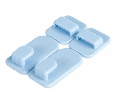 4pcs/2set Sticky Hook TV Remote Control Air Conditioner Holder Self Adhesive Plastic Storage Rack Organizer Storage Stand Holder - Цвет: blue