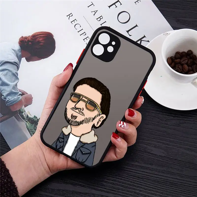 

PNL QLF Phone Case black matte transparent For iPhone 7 8 x xs xr 11 12 pro plus mini max Clear Funda