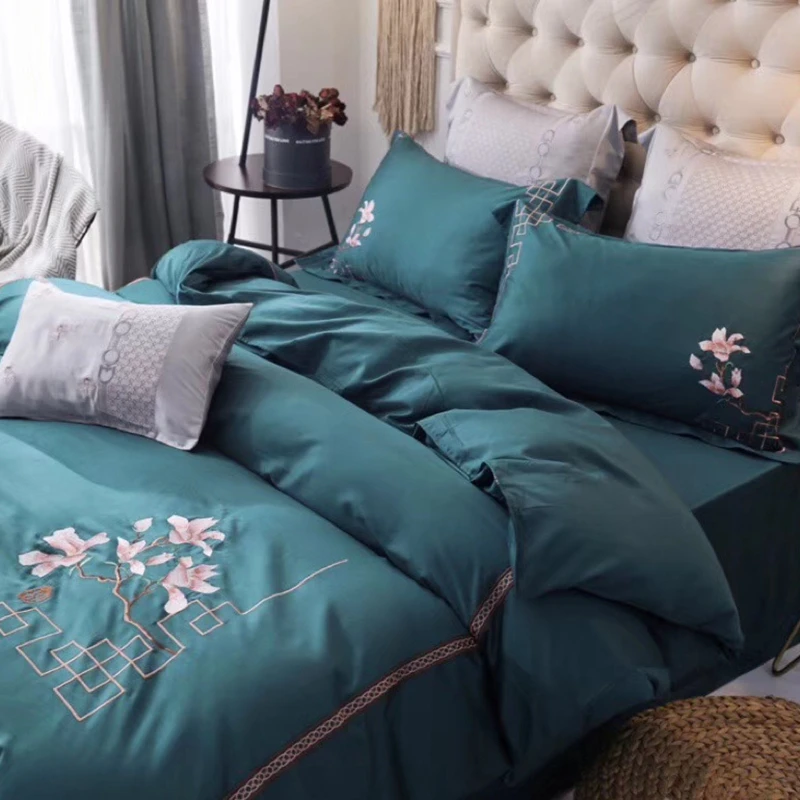 Роскошный комплект постельного белья из египетского хлопка в китайском стиле с