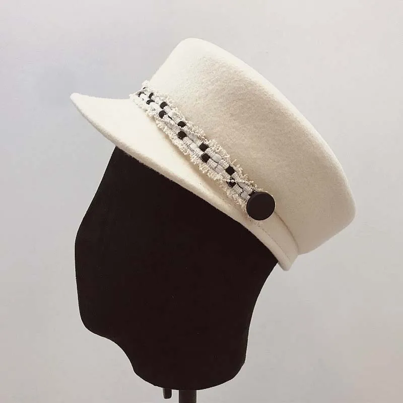 Fibonacci 2019 Новая мода персонализированные шерстяная фетровая Кепка в военном стиле