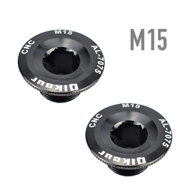 2PCS M15 black 1 шт. зубная пластина крышка шатуна кривошипная крышка M20 M18 M19 M15 MTB шатун для велосипеда алюминиевый BMX дорожный велосипедный фитинг 4 цвета - Цвет: 2PCS M15 black