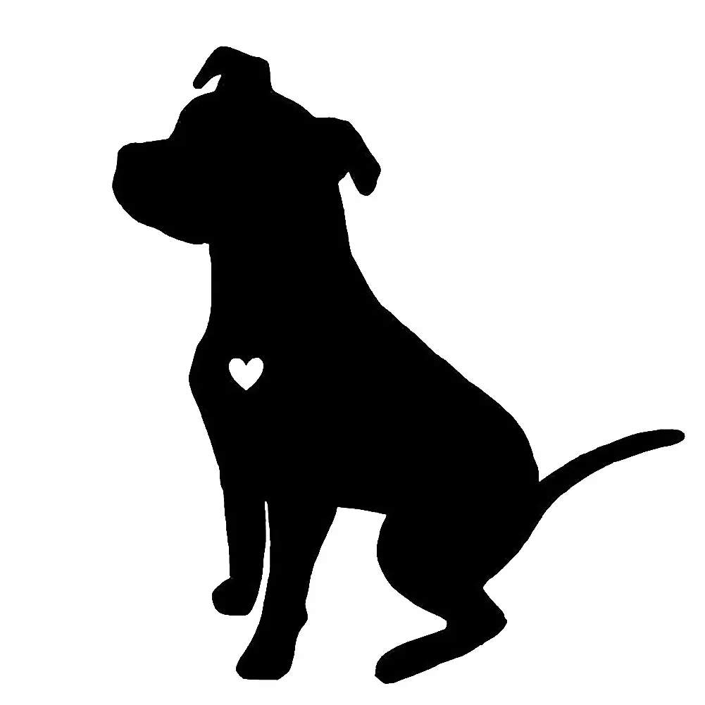 

Cute Pit Bull Dog Reflective Vehicle Body Window Decals Water-resistant Waterproof Decoration PVC Car Sticker ,10cm*15cm