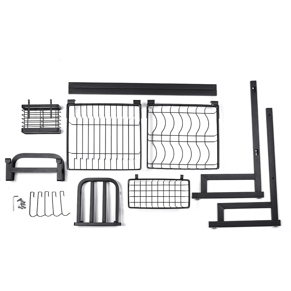

65/85cm Stainless Steel Kitchen Shelf Organizer Dishes Drying Rack Over Sink Drain Rack Kitchen Storage Countertop Utensils Hold