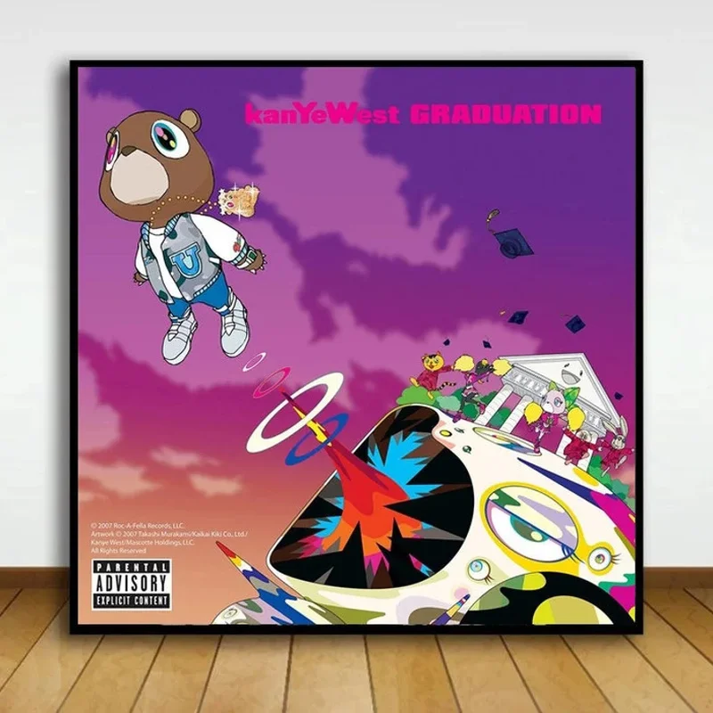 Художественный альбом Kanye West выпускного музыкальный постер Настенная Картина на