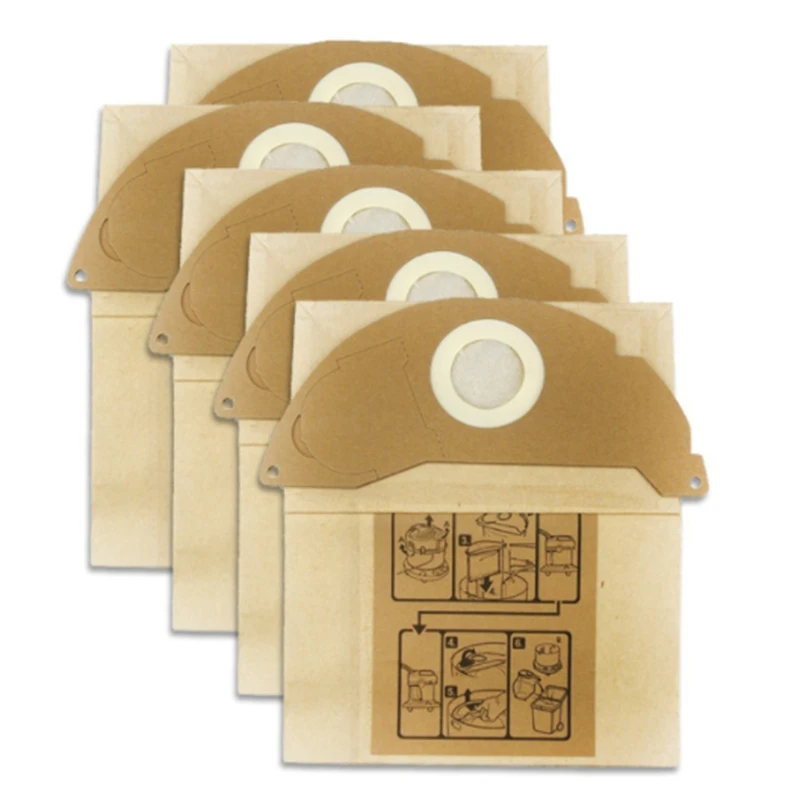 

5 шт./компл. пылесос Бумага мусора мешки для сбора пыли для KARCHER WD2250 A2004 A2054 MV2 пылесос аксессуары для машины для изготовления