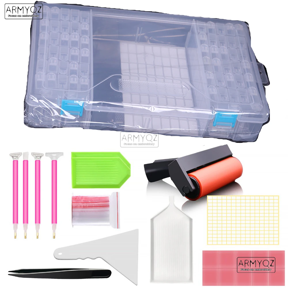 

5D Diamond Painting Tool Kit Accessories Adult or Child Point Drill Pen Kit Storage Box and Tool Kit