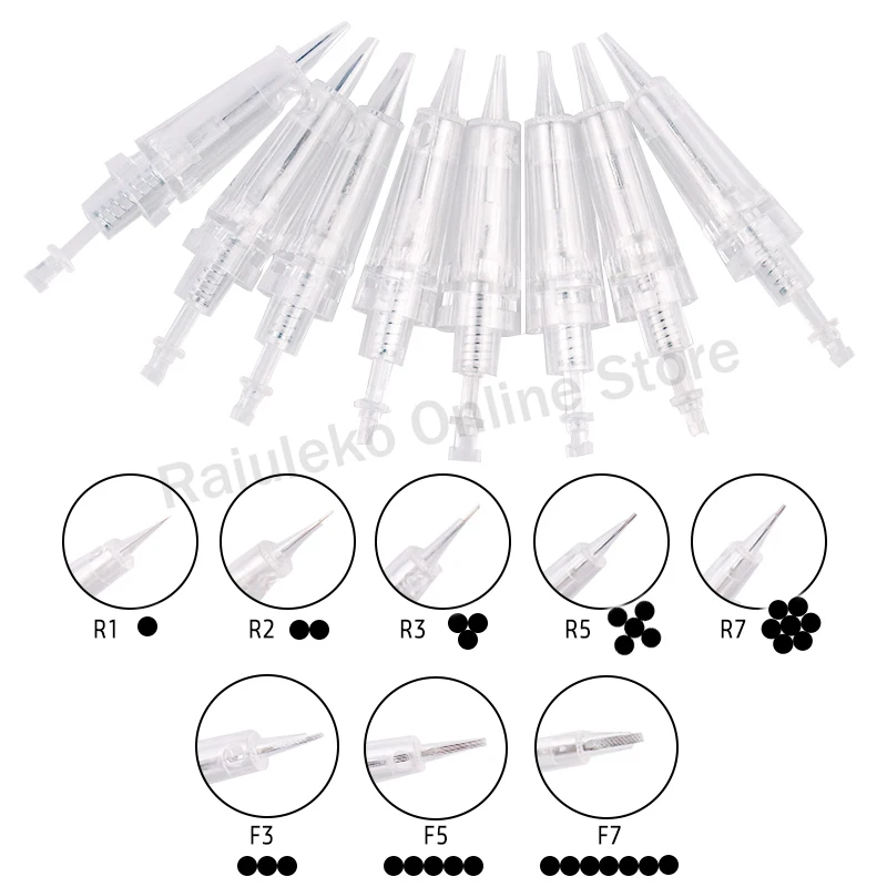 50 шт. МИМ байонетные картриджи иглы R1/R2/R3/R5/R7/F3/F7 стерилизованная машина для