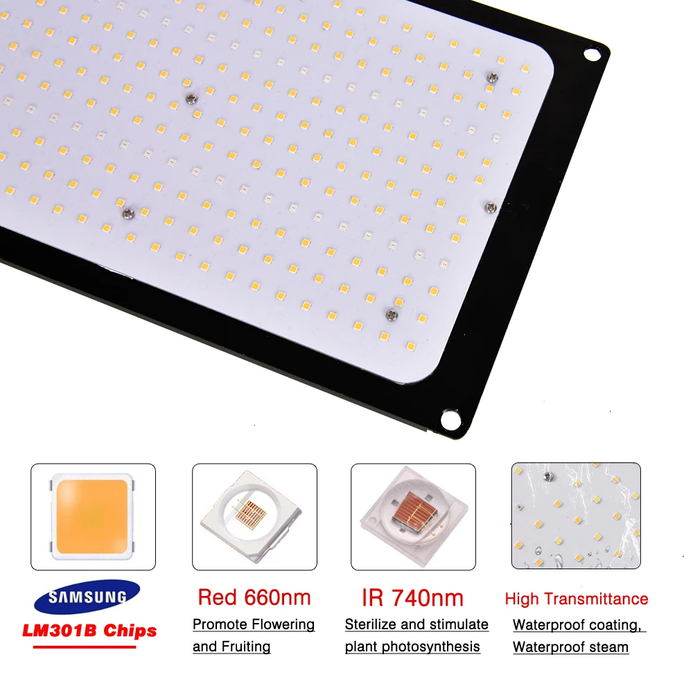 2000 Вт Светодиодная Димминг Квантовая Доска растет свет 576 шт. Samsung LM301B Чипсы