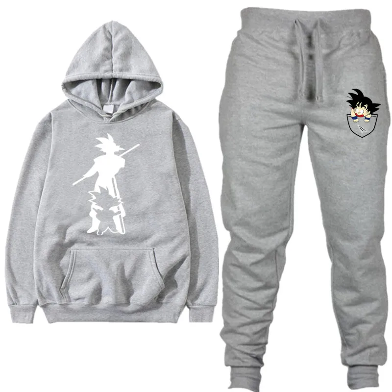 20 gray Мужские спортивные костюмы с капюшоном, куртка, спортивный костюм, новые осенние спортивные мужские спортивные комплекты толстовка с принтом, мужская одежда - Цвет: 20 gray