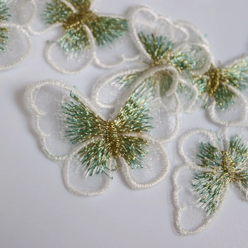 10 шт. декоративные нашивки Бабочки из органзы|Заплатки| |
