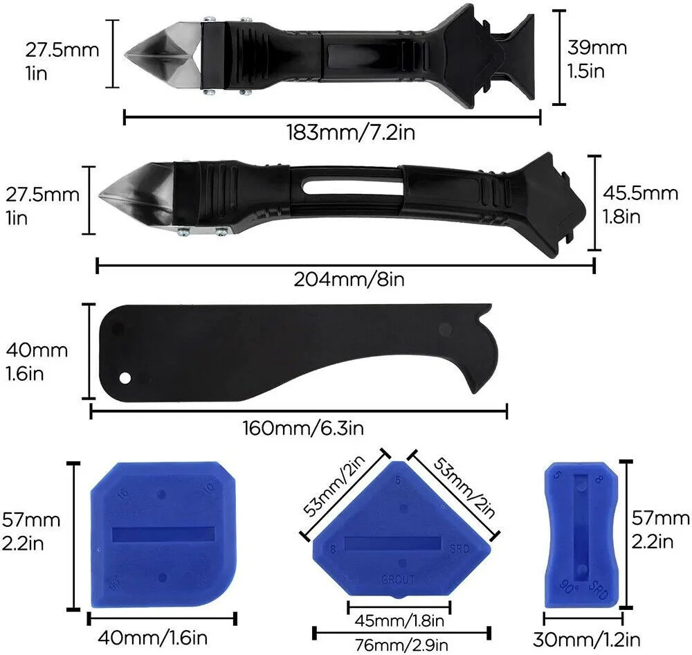 

11Pcs Silicone Caulking Sealant Remover Tool Kit High QualityCaulking Sealant Remover Tool Kit Stainless Tools Stainless
