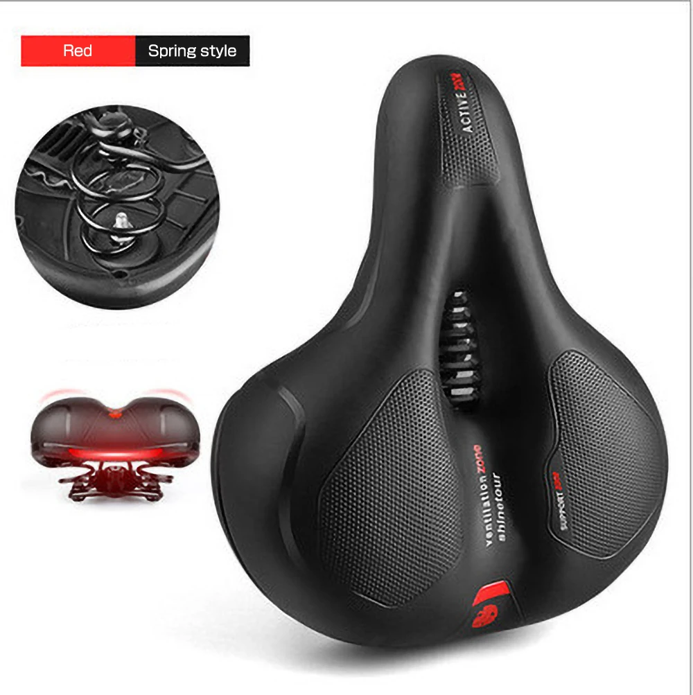 

Bicycle Seat Mountain Bike Seat Thickened Saddle Seat Breathable Spring Padded Seat Sponge Riding Accessories