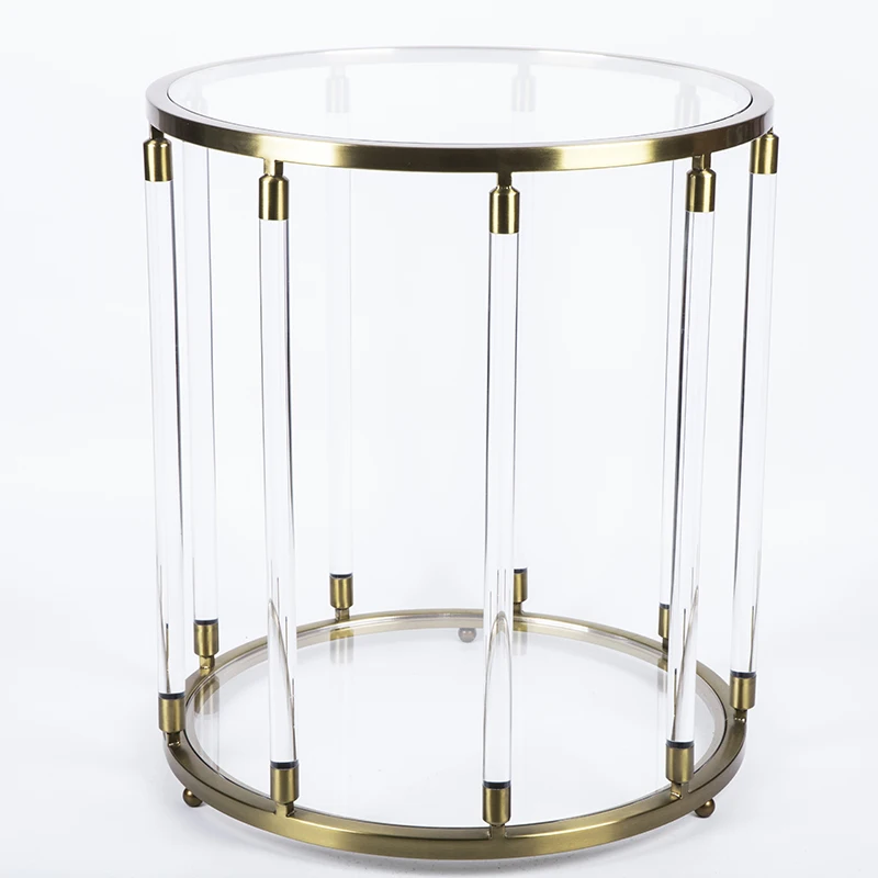

Metal Legs Acrylic Finished High Quality Low Price Tables Clear Side Bedside Acrylic End Table