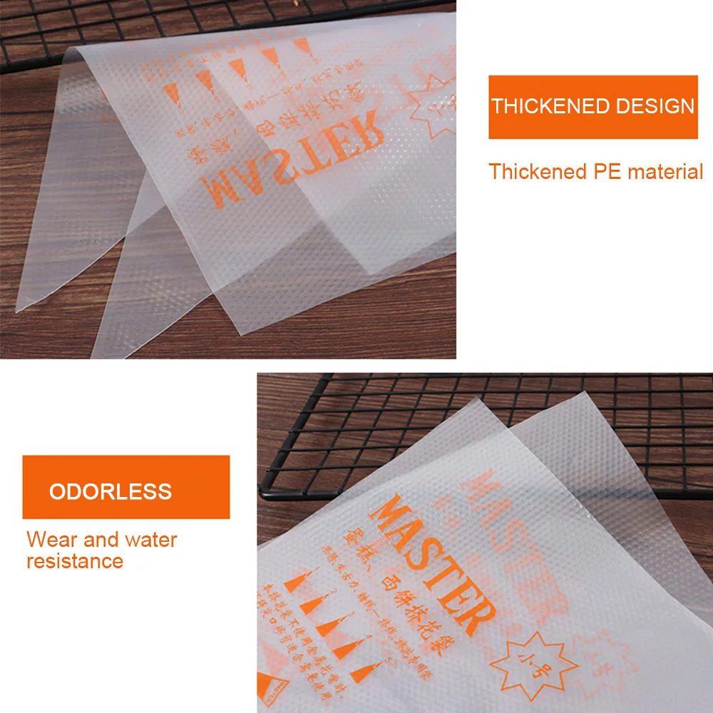 

300pcs/set Large Size Disposable Piping bag Icing Nozzle Fondant Cake Decorating Pastry Tips Tools Small