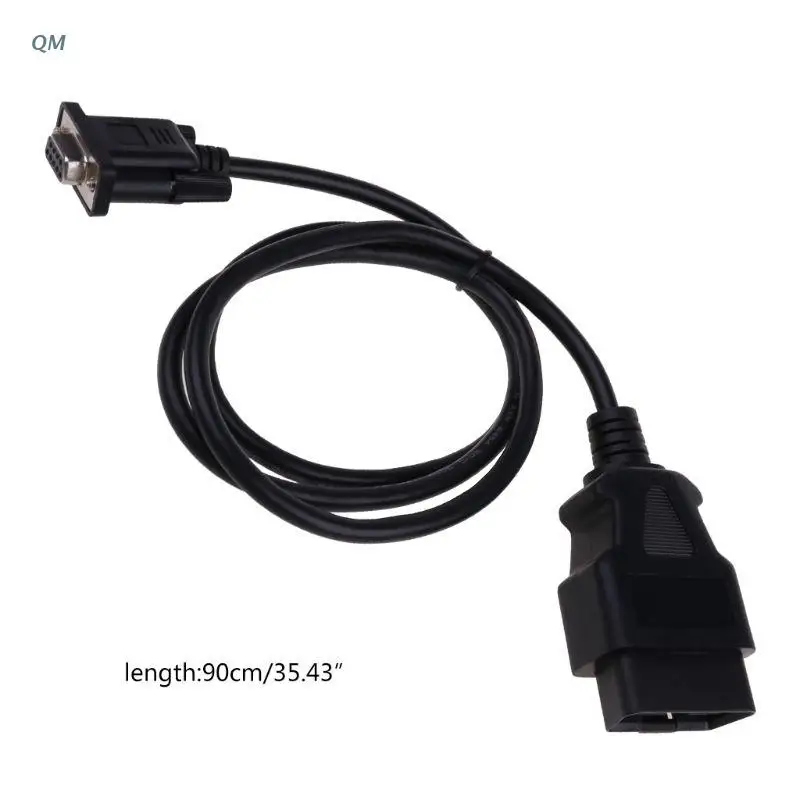 Универсальный адаптер OBD2 16Pin к DB9 RS232 Автомобильный диагностический интерфейс 13MF |
