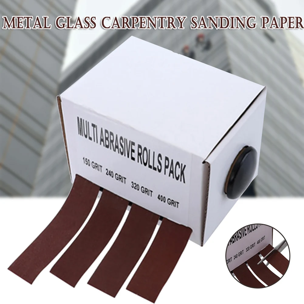 

NEW Abrasive Paper Sandpaper with Dispenser Drawable Emery Cloth Roll Metal Glass Carpentry Sand Paper