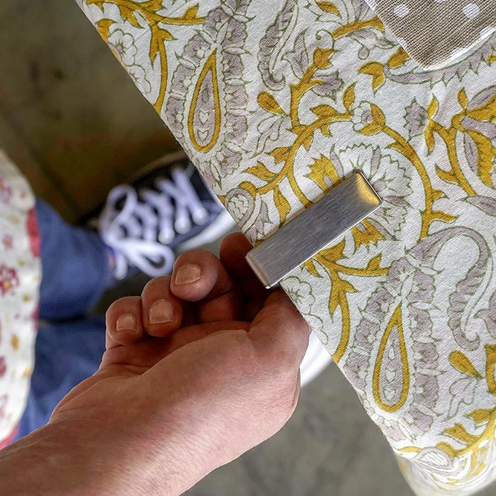 

4pcs Stainless Steel Thickened Promenade Wide Mouth Stable Anti Rust Clamps Home Party Wedding High Elasticity Tablecloth Clips