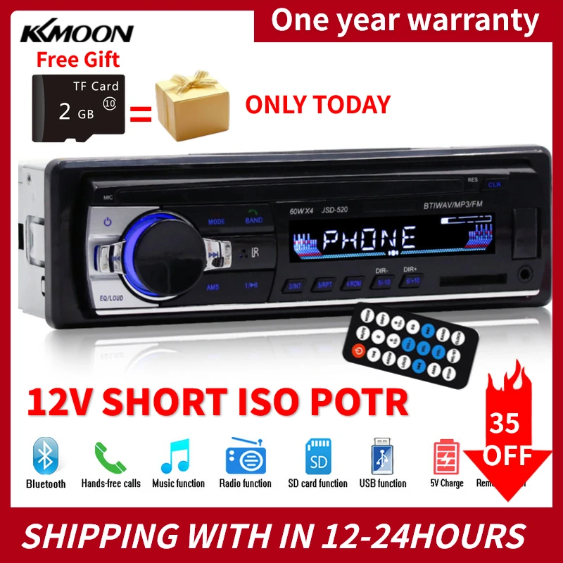 12V AMPrime Bluetooth Автомагнитола 1 DIN oto teypleri радио para carro In dash din автомобильный MP3