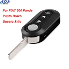 Складной автомобильный ключ с 3 кнопками, дистанционный флип-ключ для автомобиля, чехол-брелок для Fiat 500, Ducato Bravo Stilo Punto Panda