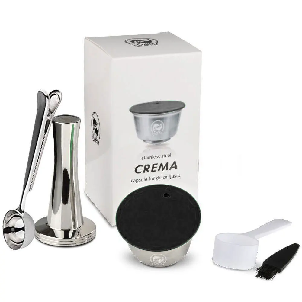 ICafilas, нержавеющая сталь, металл, радужная капсула для Nescafe, с фильтрами для кофе, Dolci Gusto Capsulas, ложка для трамбовки - Цвет: As picture