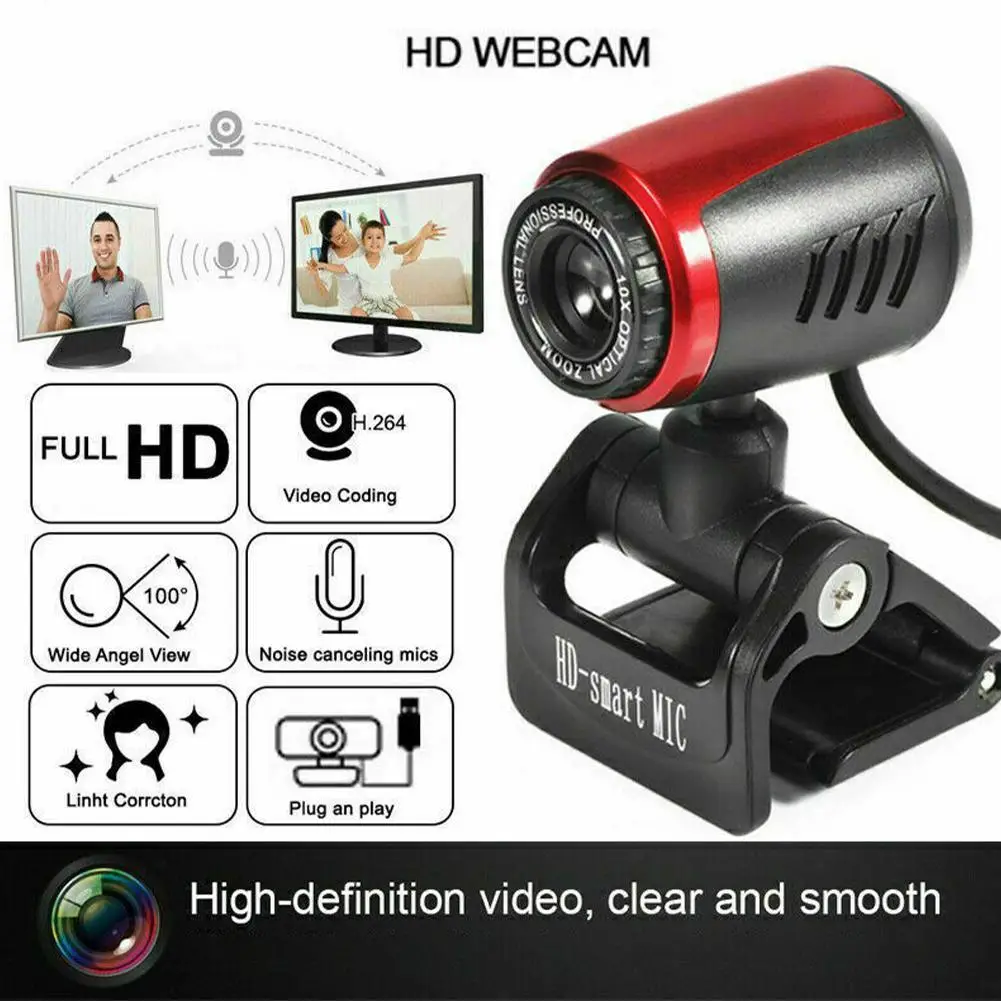 

Веб-камера HD с микрофоном 30 кадров в секунду, USB 2,0 для компьютера, HD CMOS, изображение для компьютера, ПК, настольного компьютера, ноутбука, виде...