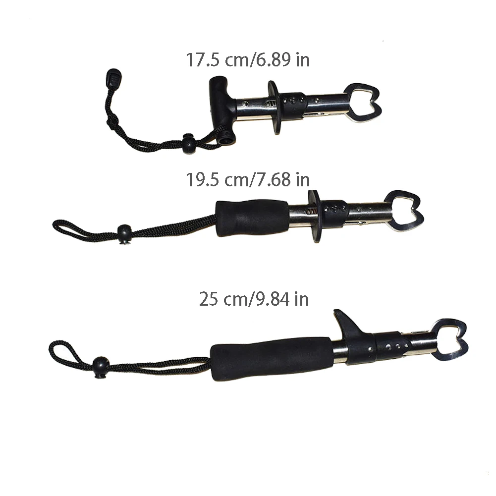 

Portable Fishing Lip Gripper Digital Fish Scale Stainless Steel Portable with Handle Fish Lip Control for Fishing Black 3PCS