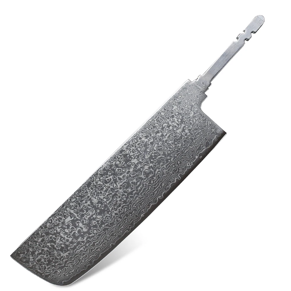 

Knife Making Kit Nakiri Blade Blank 67 Layer Damascus Steel Knife DIY Handmade Japanese Professional Cooking Tools