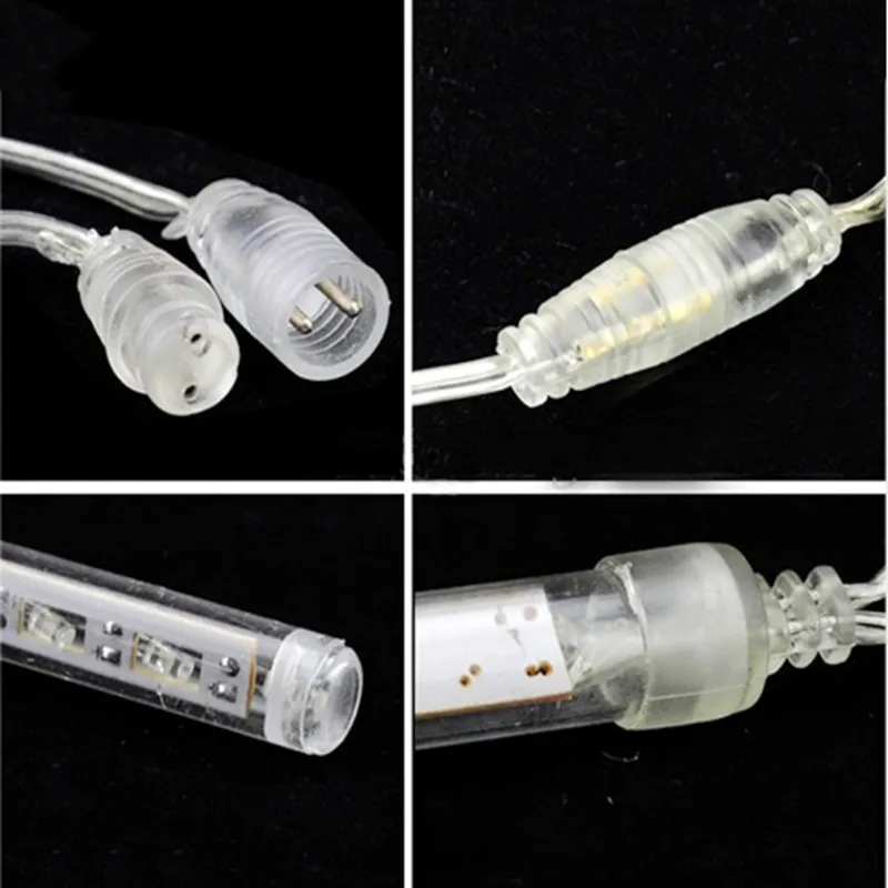 Водонепроницаемый 20 см 30 50 светодиодный Метеоритный дождь свет 8 шт. трубки AC110V 220V