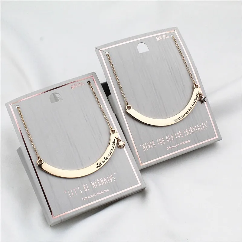 New letter necklace curved bright face simple atmosphere | Украшения и аксессуары