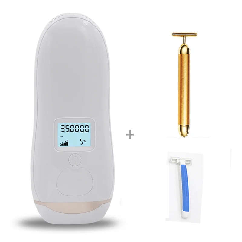 With Massager Bar IPL лазерная эпиляция 350000 вспышки ЖК-дисплей Эпилятор постоянный Триммер бикини Vancostar V-701 электрический эпилятор лазер - Цвет: With Massager Bar
