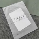 500 шт.лот напечатанный логотип, матовый пакет для упаковки одежды, подарочные пакеты, пластиковые пакеты на молнии