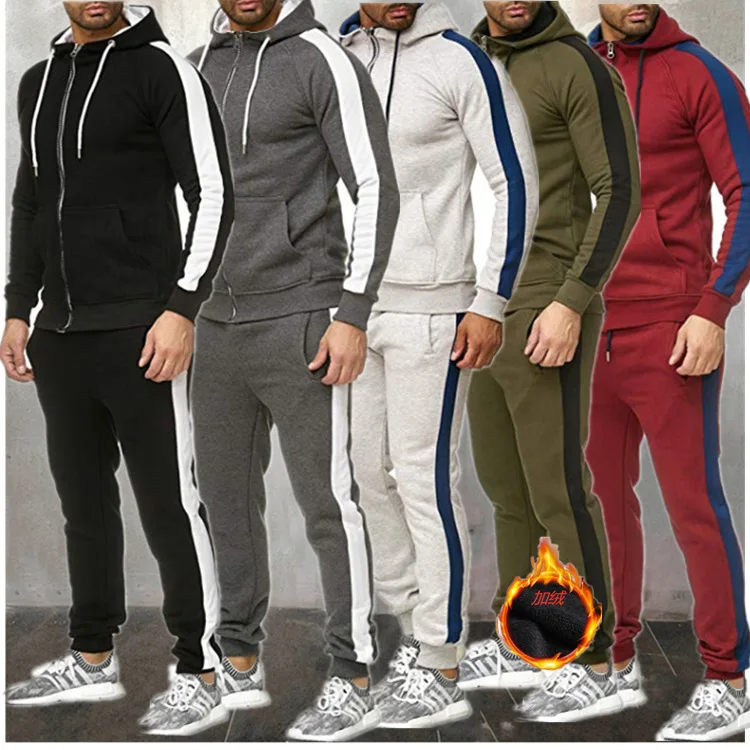 Модные мужские спортивные комплекты 2 шт./компл. весна осень 2021 толстый мужской