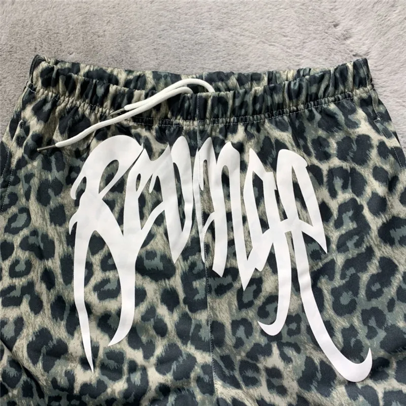 

Foam printing XXXtentacion Revenge Shorts Men Women 1:1 High Quality Leopard Pattern Shorts Inside Tag Breeches