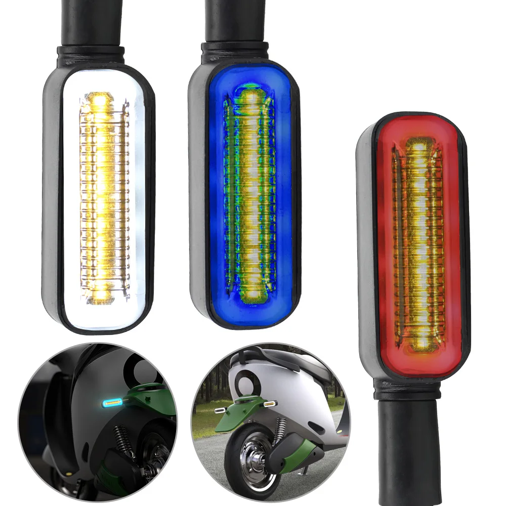 

LEEPEE 2 in 1 Blinker Tail Lamp Universal 12 LED Signal Lamp Motorcycle Turn Signal Lights DRL Flowing Water Signals