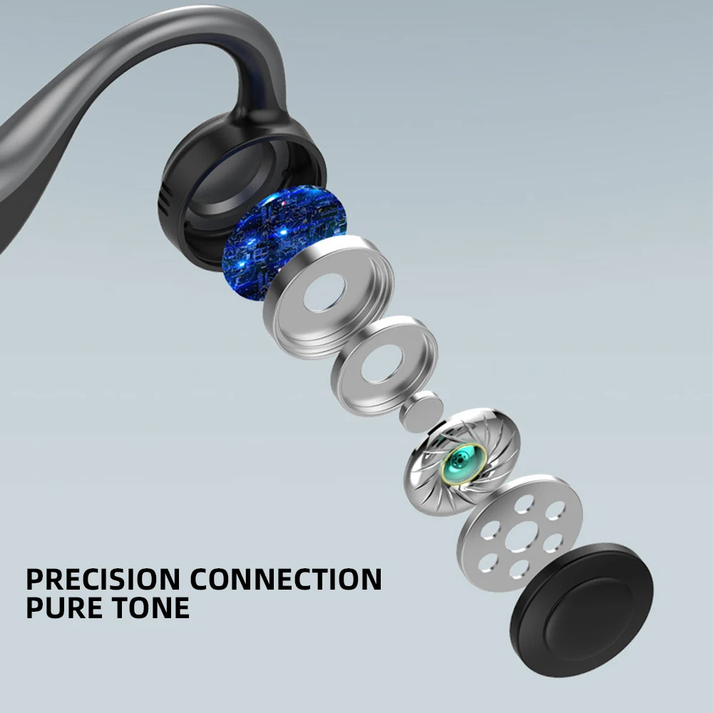 Наушники FDBRO Bluetooth 5 0 новейшая Гарнитура костной проводимости встроенная карта