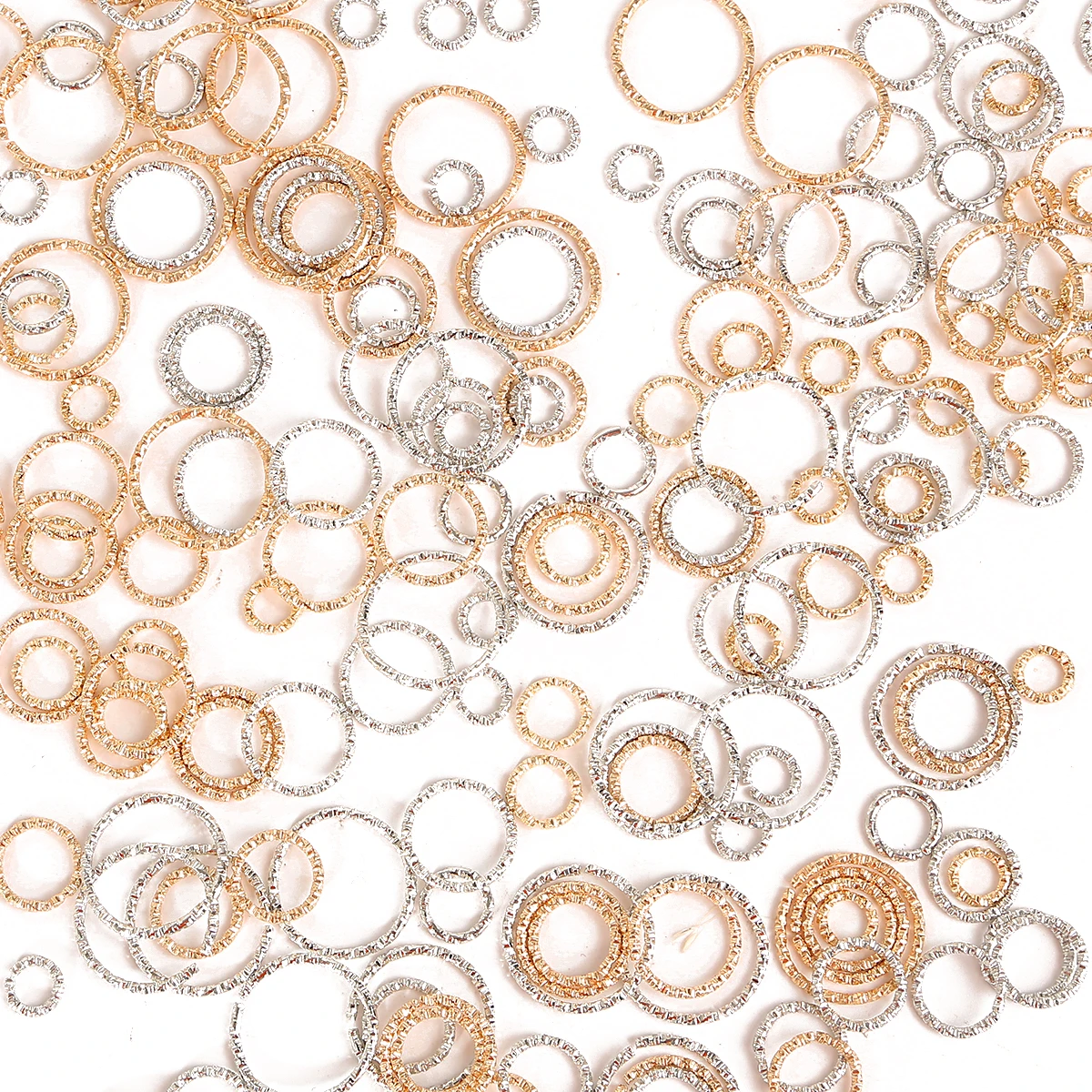 

50pcs/lot Korean Style Round Jump Rings fashion Twisted Closed Rings Connector For Diy Charms Jewelry Making Accessories