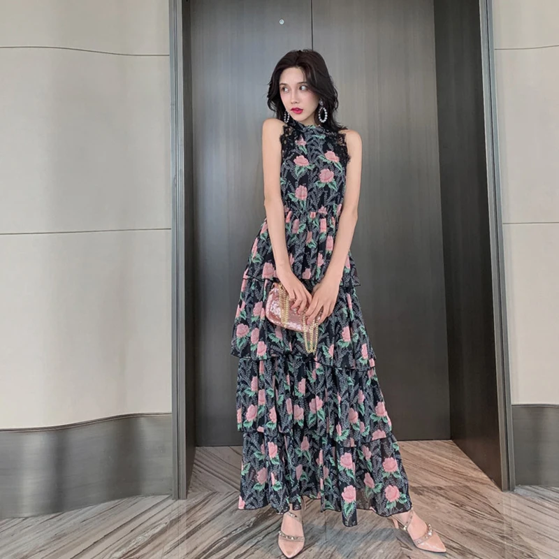 

Модное Элегантное женское вечернее платье высокого качества с квадратным воротником, Новое поступление, повседневное сексуальное летнее п...