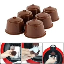 

Reusable Coffee Capsule Pod Filter Cups Set with Spoon Brush Eco-Friendly Stainless Steel Mesh Filter Suitable for Dolce Gusto