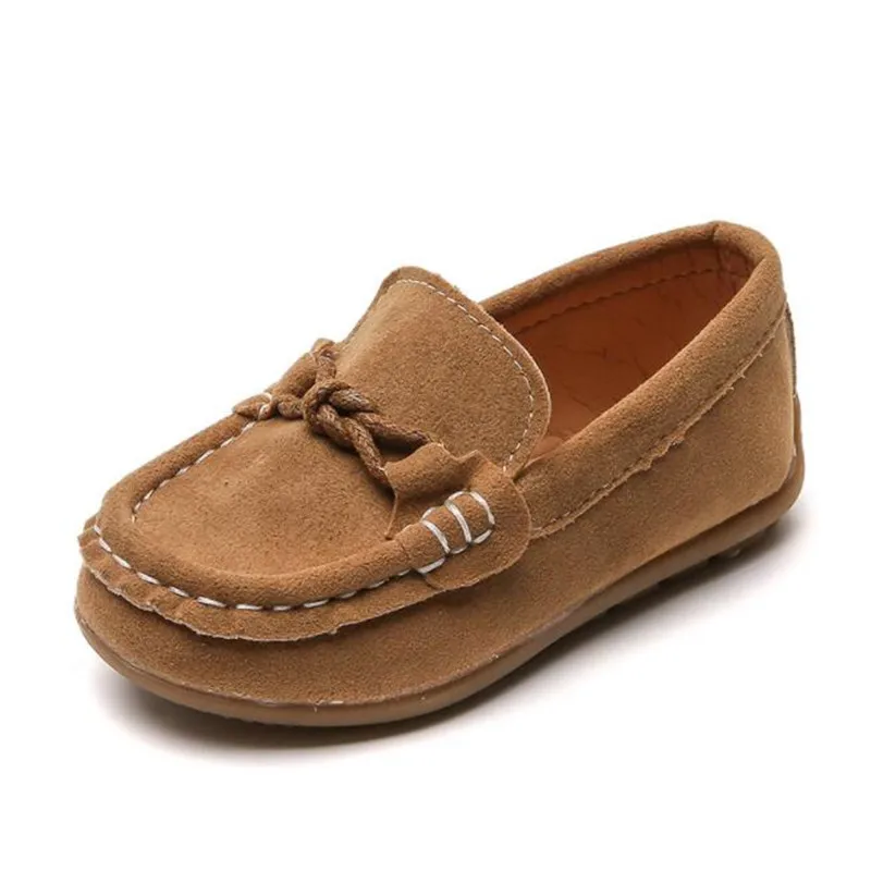 Flock Children Designer Loafers Shallow Mouth Kids Casual Shoes Bow Baby Toddler Flats Moccasins