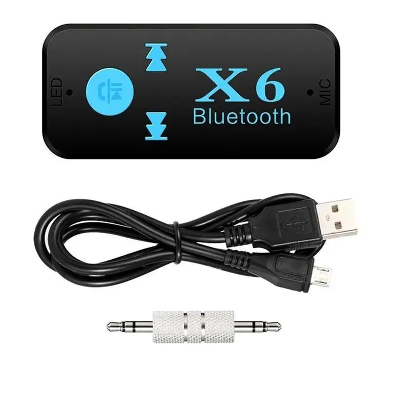 3 in 1 Wireless Bluetooth 4.0 Adapter USB Receiver 3.5mm Audio Jack Converter TF Card Reader MIC Call Support For Car Speaker X6 | Мобильные