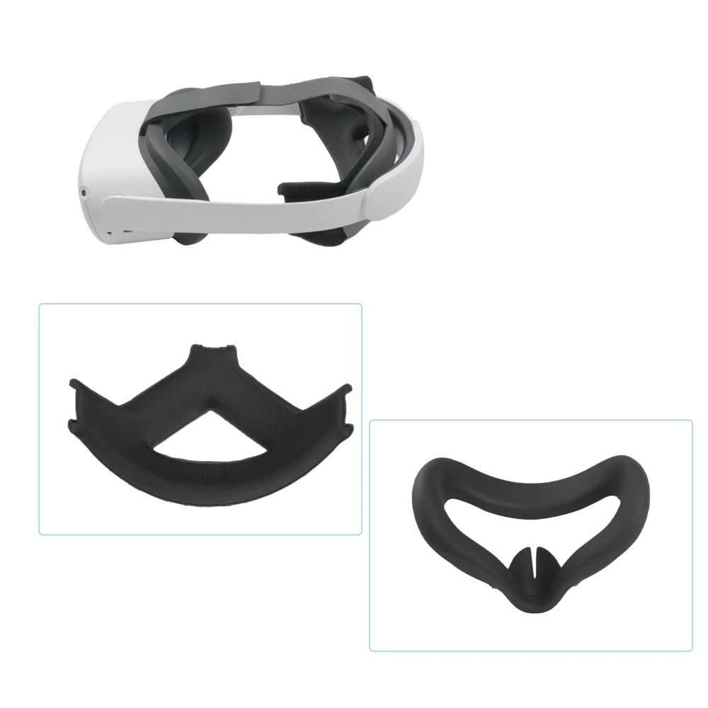 

Мягкая подушка для головы из лайкры для гарнитуры Oculus Quest 2, маска для лица, Сменные аксессуары