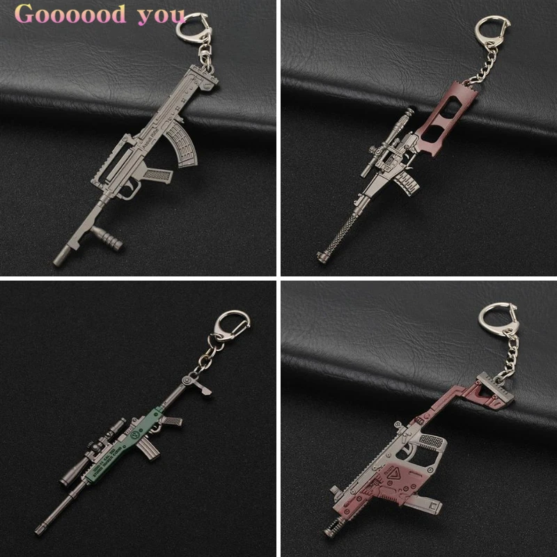 Аниме брелок Горячая игра PUBG оружие Модель для мужчин автомобиль аксессуары
