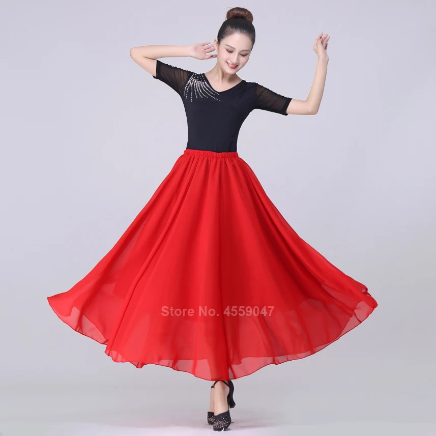 Испанская испанская юбка для фламенко женское прозрачное шифоновое градиентное