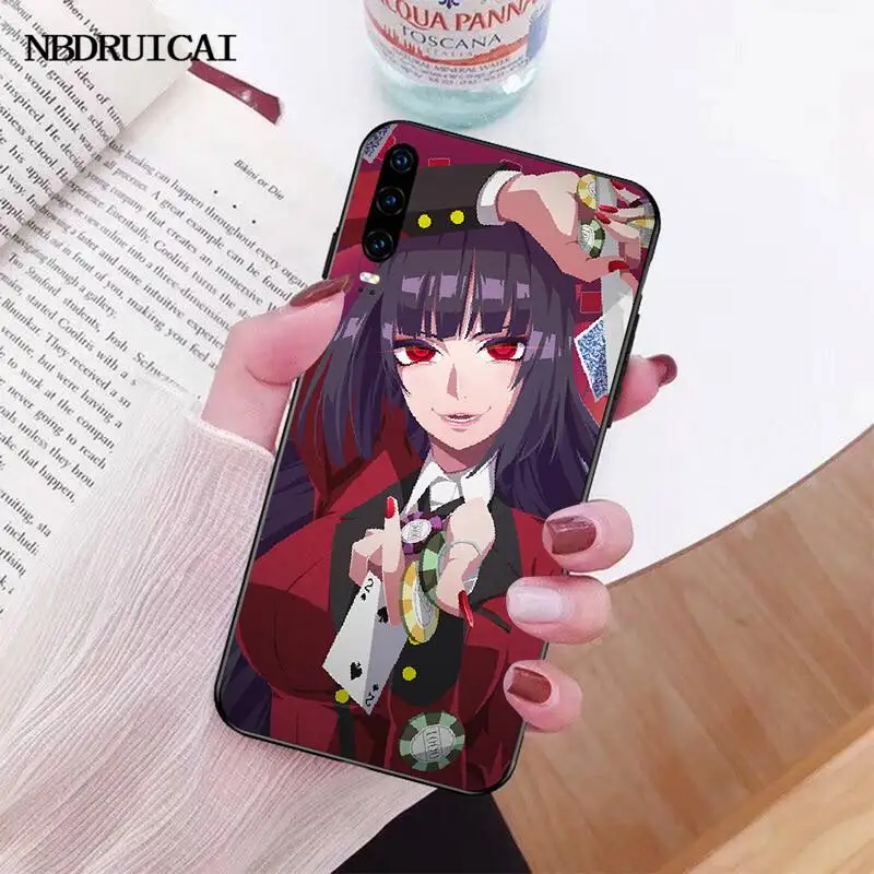 PENGHUWAN Japanese Anime Kakegurui Jabami Yumeko Black Soft Phone Case Capa for Huawei P30 P20 P10 P9 P8 Mate 20 10 Pro Lite | Мобильные