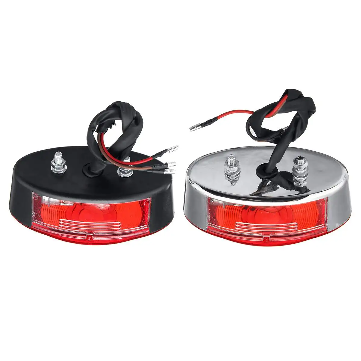 

For Harley Chopper 12V Motorcycle Cat Eye Rear Brake Light Tail Stop Lamp Red