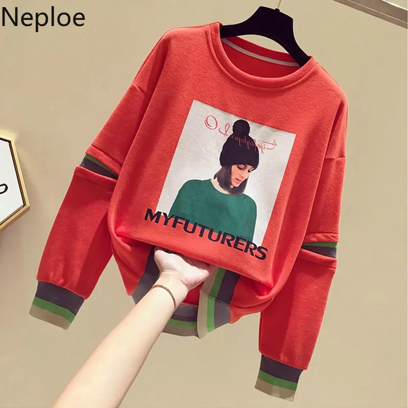 Neploe 2019 женские зимние толстовки с капюшоном принтом в стиле Харадзюку С